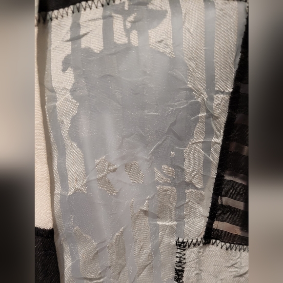 Blue Ice see through button down patchy blouse - Picture 8 of 11